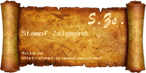 Stampf Zsigmond névjegykártya