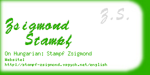 zsigmond stampf business card